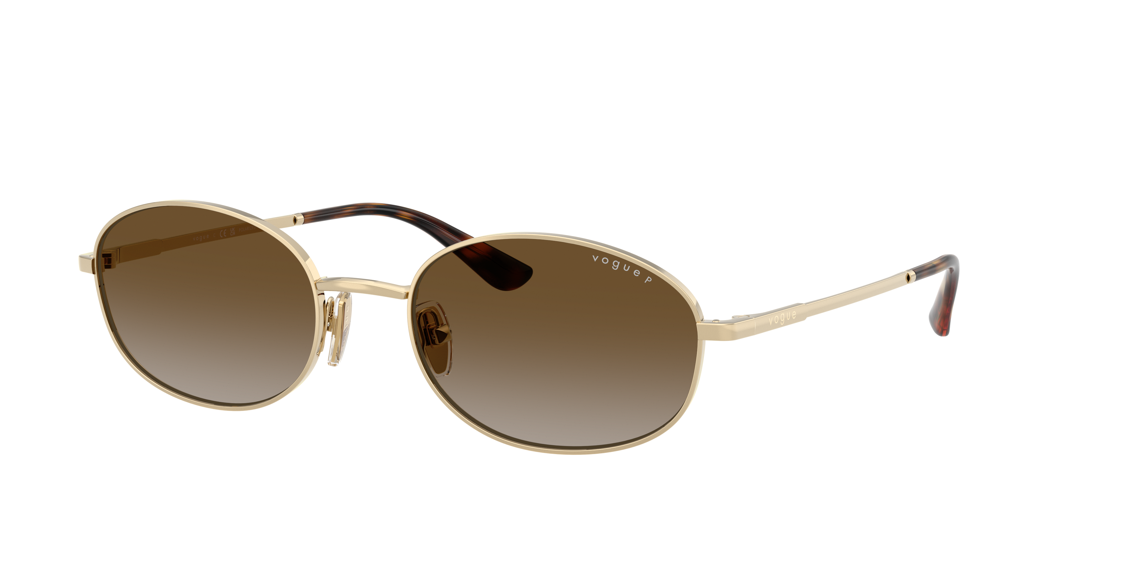 Vogue Eyewear Woman Sunglass VO4323S -  Frame color: Pale Gold, Lens color: Grey Gradient Brown Polarized