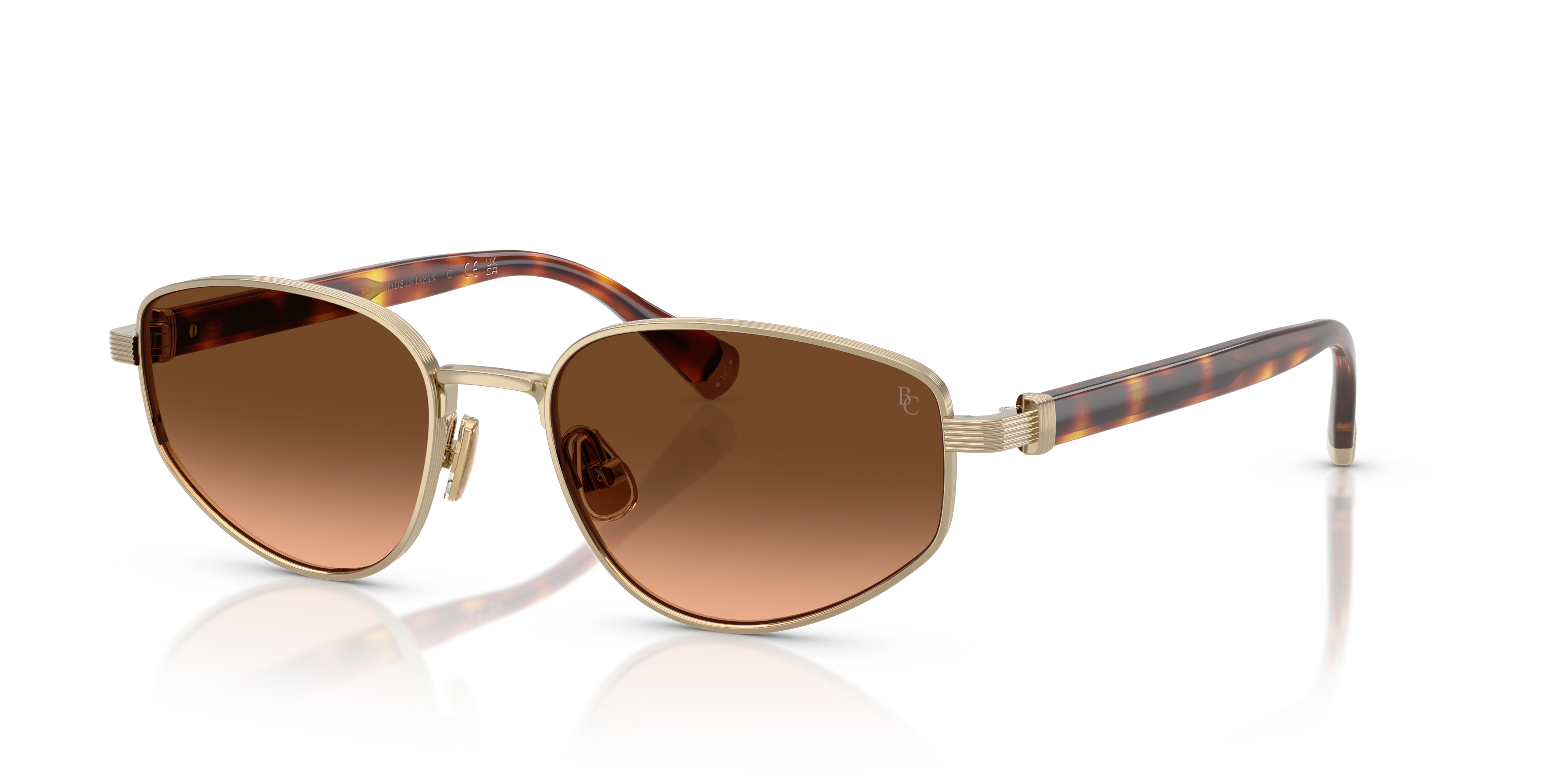 Brunello Cucinelli BC2008ST L (54 - 18) with Brown lenses and Gold