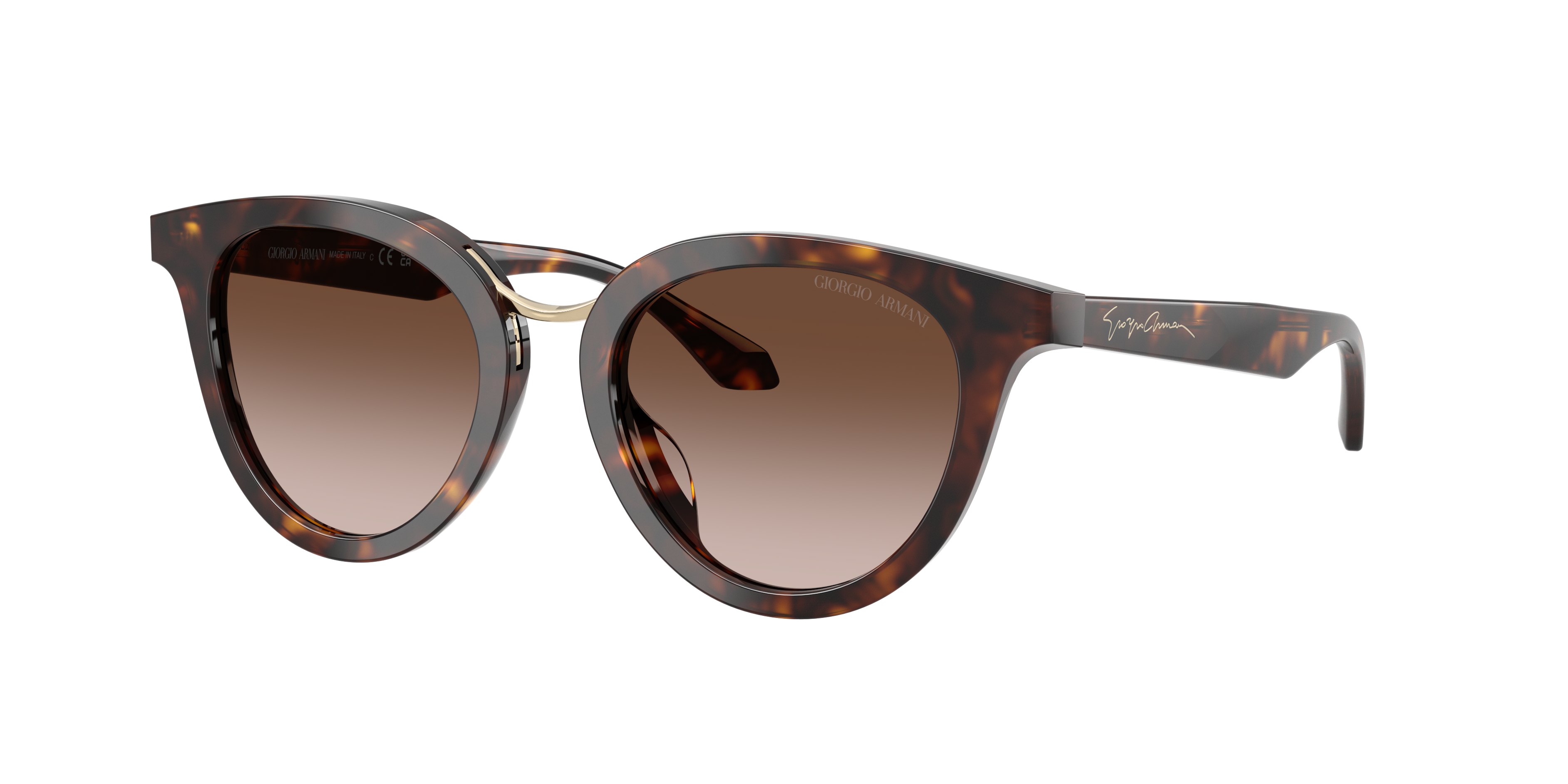 Giorgio Armani Damen Braun Verlaufstönung Frau Sunglass Ar8252u - Rahmenfarbe: Havana, Linsenfarbe: