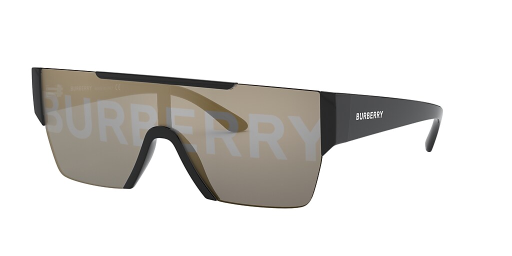 Burberry BE4291 01 Grey Tampo Burberry Silver/Gold & Black Sunglasses