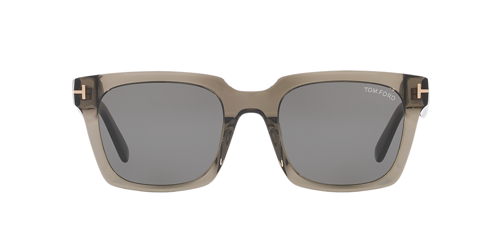 TOM FORD FT1162-K Brown Shiny - Men Luxury Sunglasses, Grey Lens