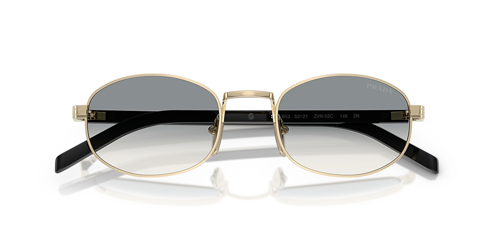 Prada PR B53S S (52 - 21) with Grey lenses and Gold frame