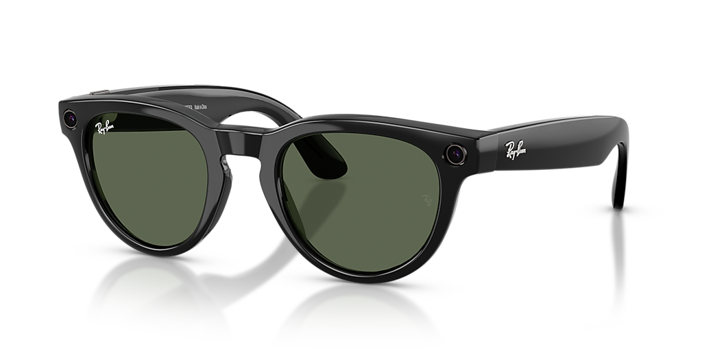 RW4013 Ray-Ban Meta Headliner Black - Unisex Sunglasses, G-15 Green Lens