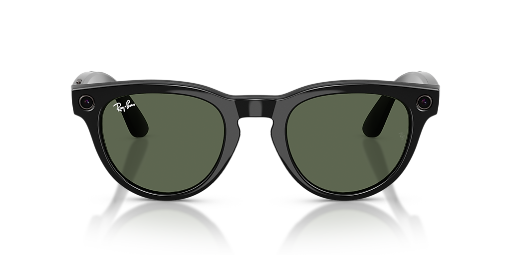 RW4013 Ray-Ban Meta Headliner Black - Unisex Sunglasses, G-15 Green Lens