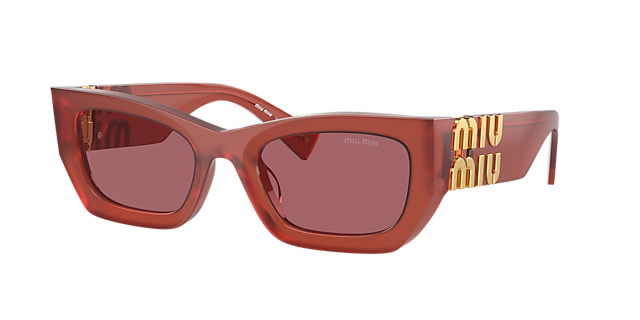 Miu Miu MU 09WS 53 Dark Violet & Cognac Opal Sunglasses | Sunglass  