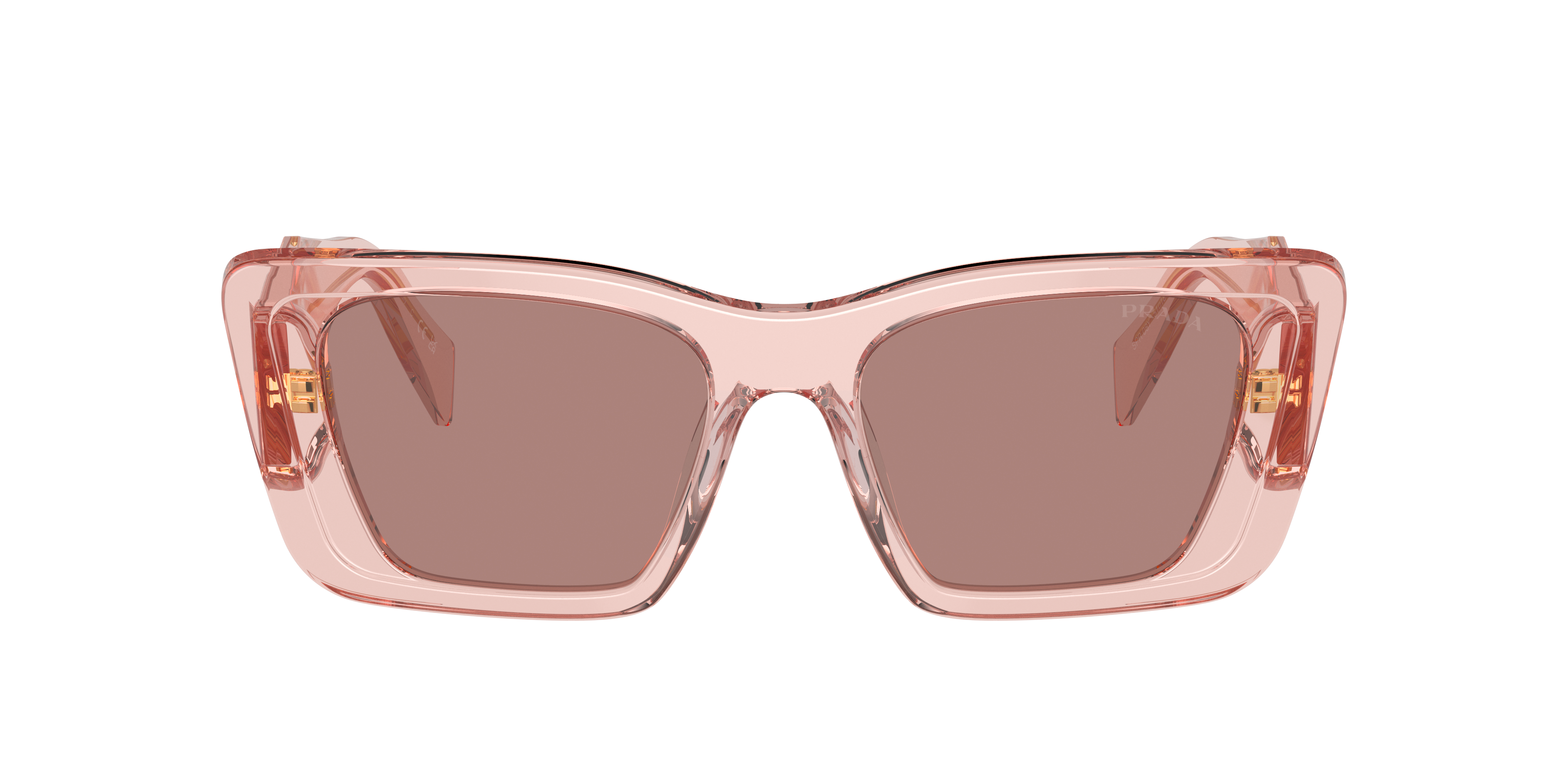 Prada PR 08YS XS (51 - 18) with Brown lenses and Pink frame