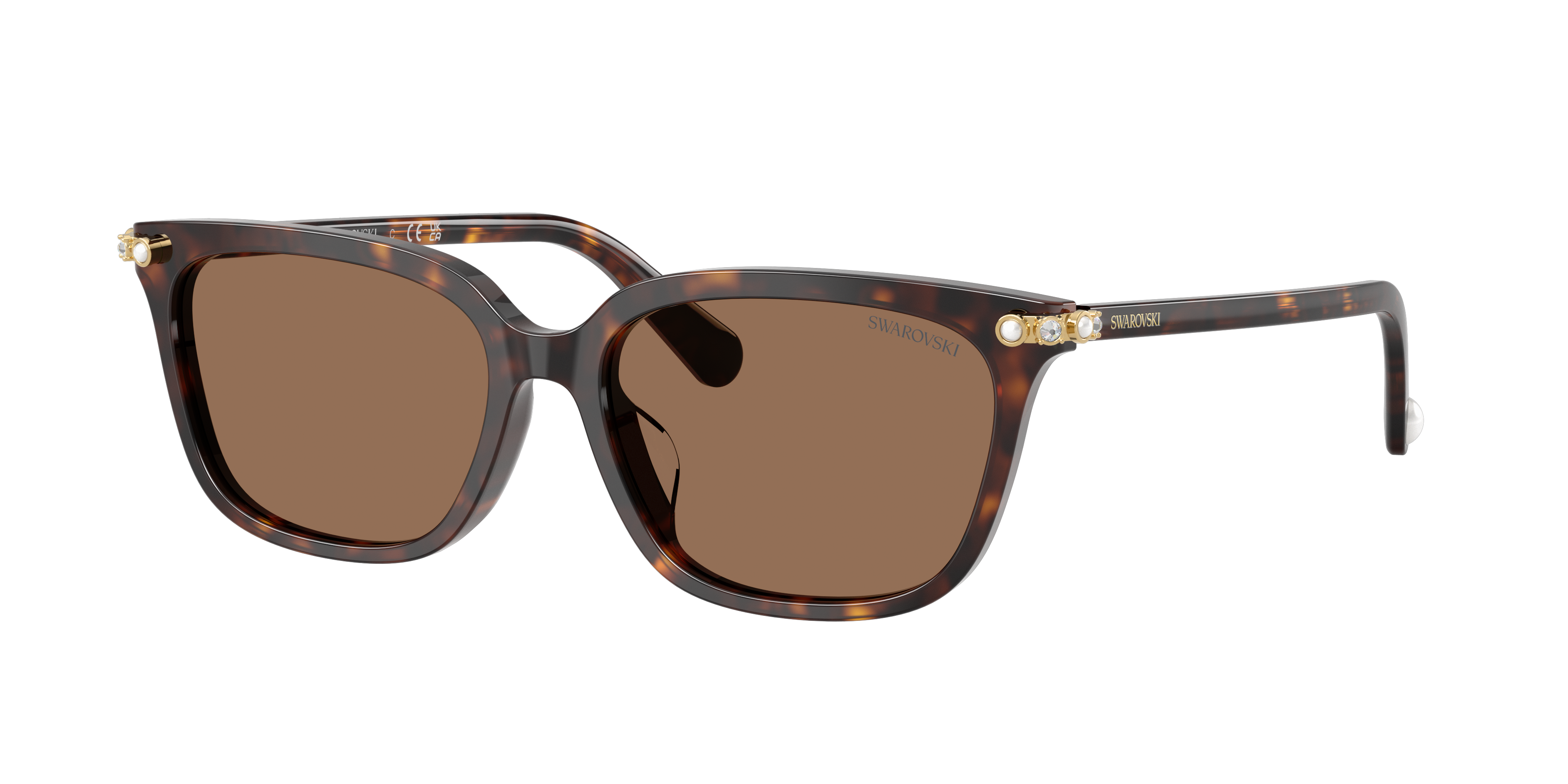 Swarovski Woman Sunglass SK6064D -  Frame color: Havana, Lens color: Dark Brown