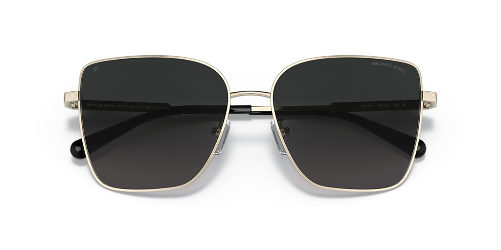 MICHAEL KORS MK1108 Bastia Light Gold - Women Sunglasses, Light Grey Gradient Polar Lens