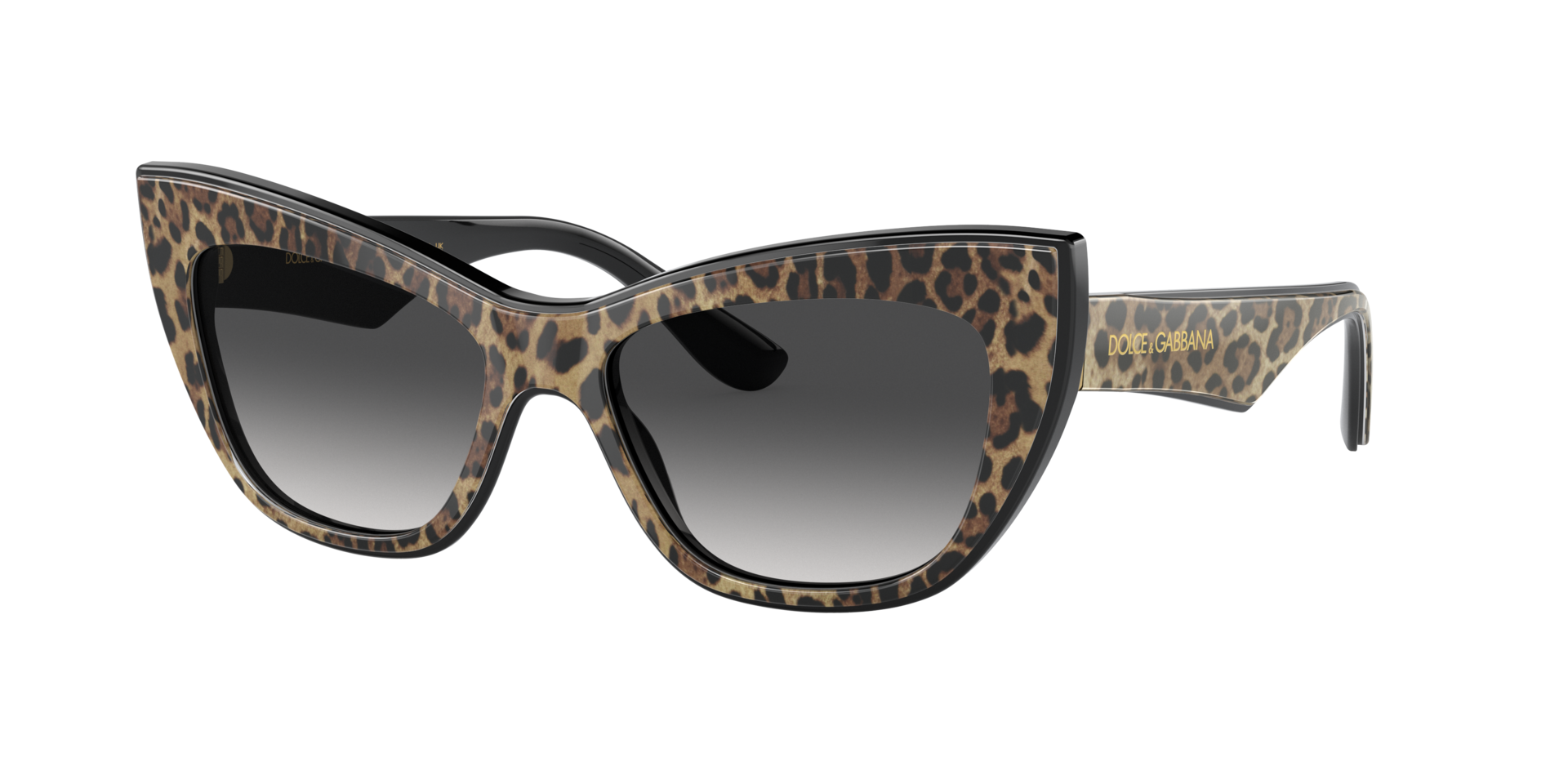 Dolce&Gabbana Woman Sunglass DG4417 -  Frame color: Leo Brown/Black, Lens color: Grey Gradient
