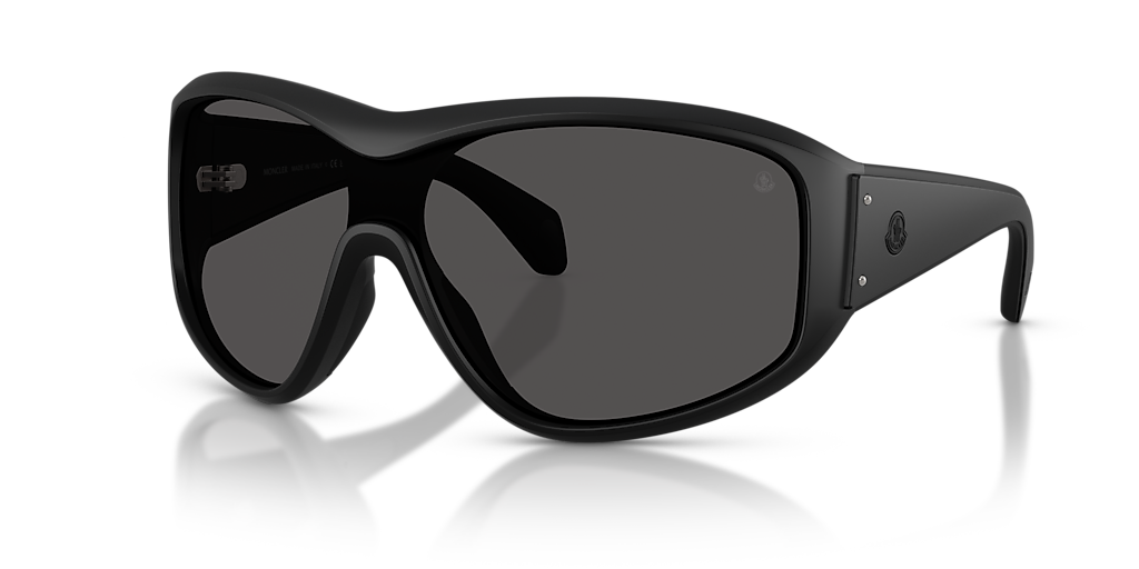 MONCLER ME8016U Thyra Matte Black - Unisex Sunglasses, Dark Grey Solid Lens