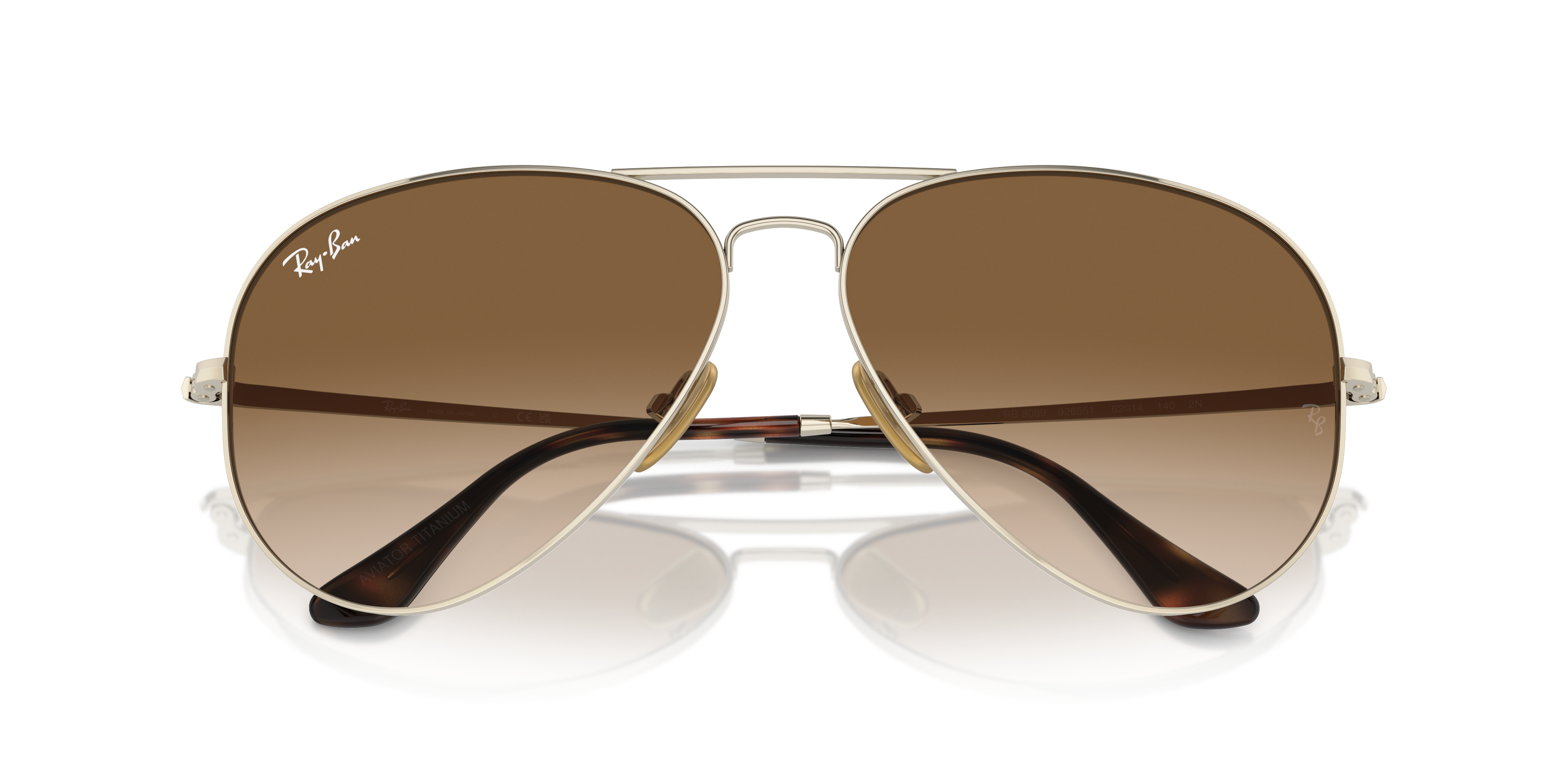 美品　Ray-Ban Aviator Large l 2 ブラウングラデ Ray-Ban RB3689 Aviator Metal II L (58 - 14) with Brown