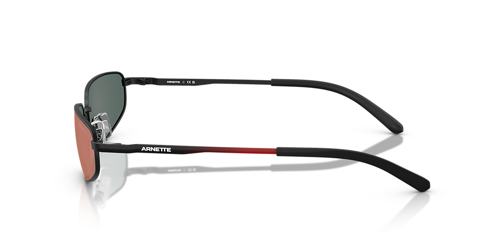 ARNETTE AN3092 Narro Matte Black - Men Sunglasses, Grey Mirror Orange/Yellow Lens