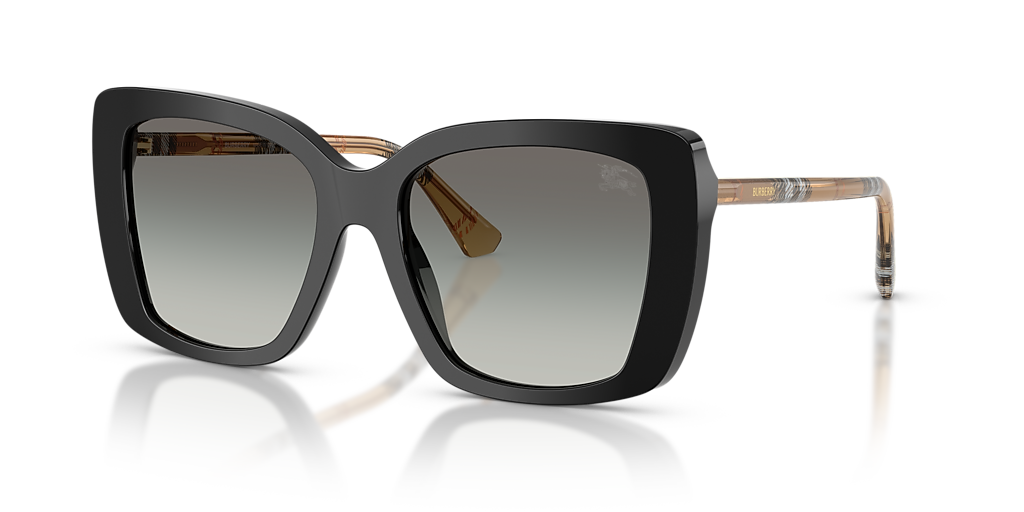 Burberry BE4456 M (54 - 18) with Grey lenses and Black frame
