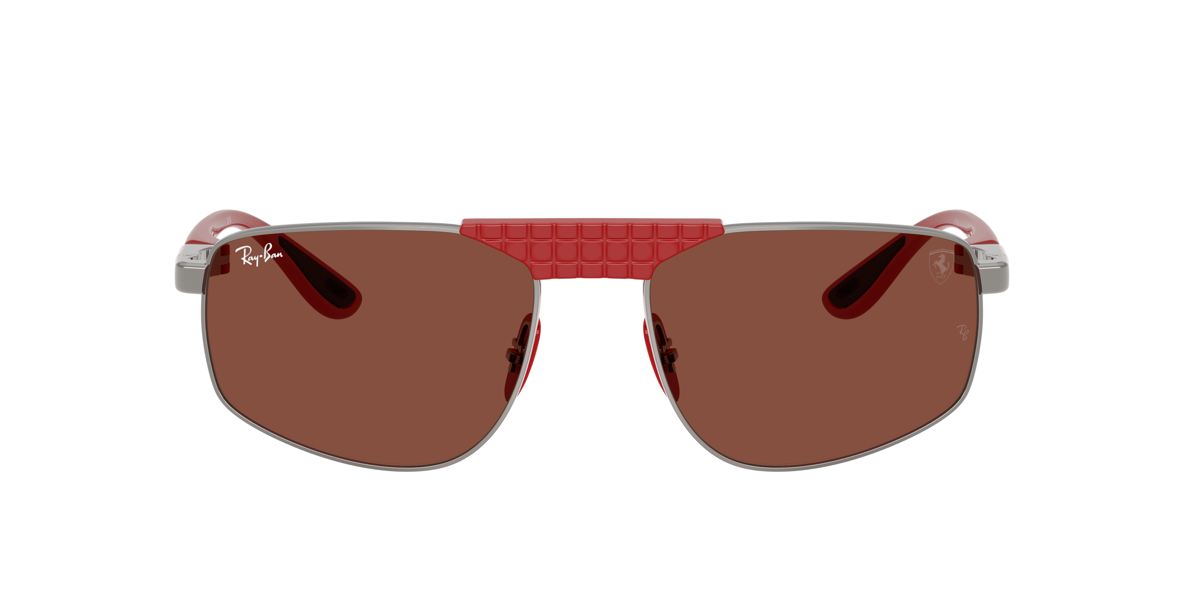 Ray Ban Textured Geometric Sunglasses In Metallic