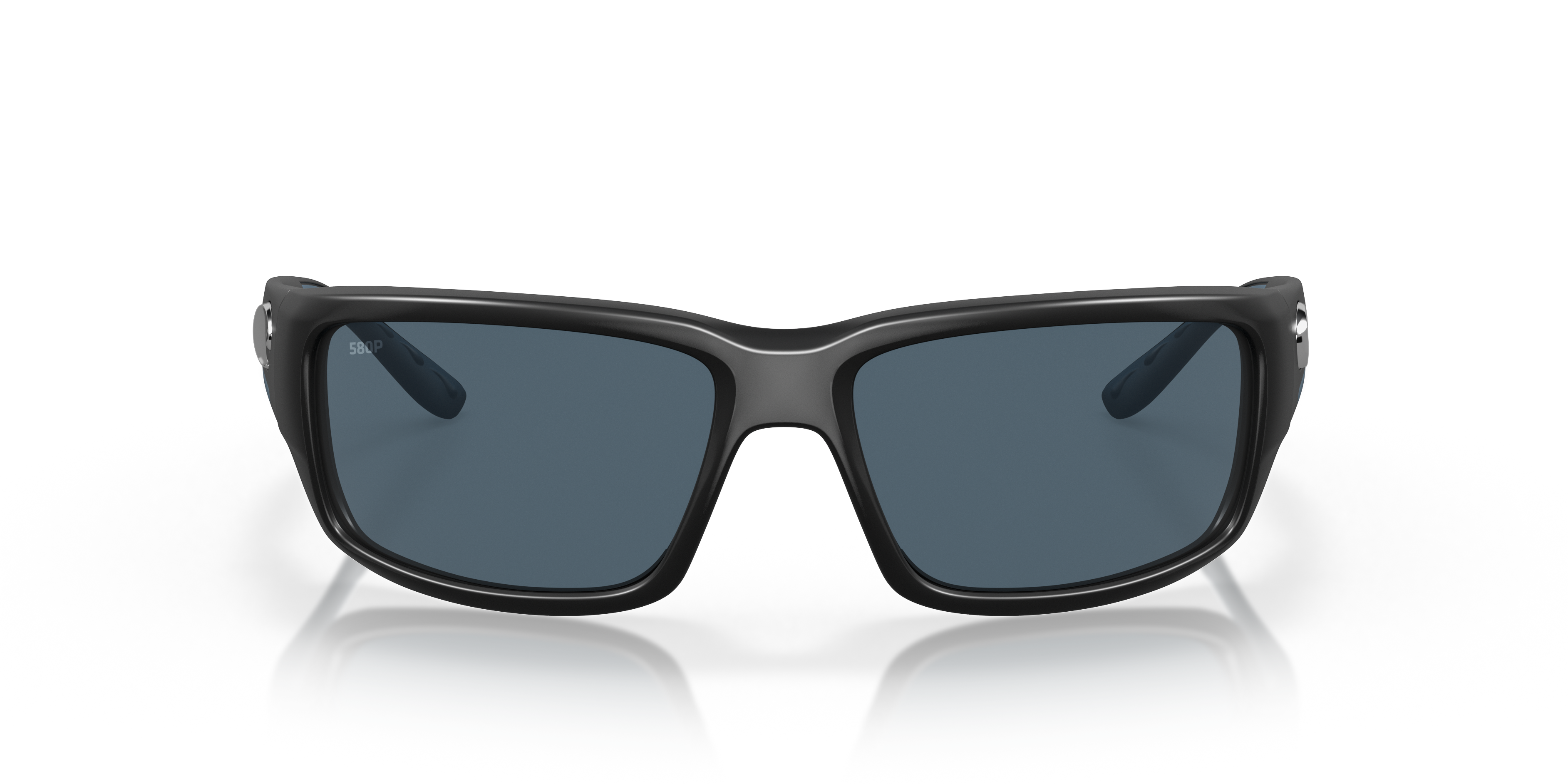 Costa Fantail 6S9006 長方形サングラス メンズ + バンドル デザイナー iWear アイウェアキット付き, 01 ブラックアウト / グレー 580p 偏光, 59 並行輸入品