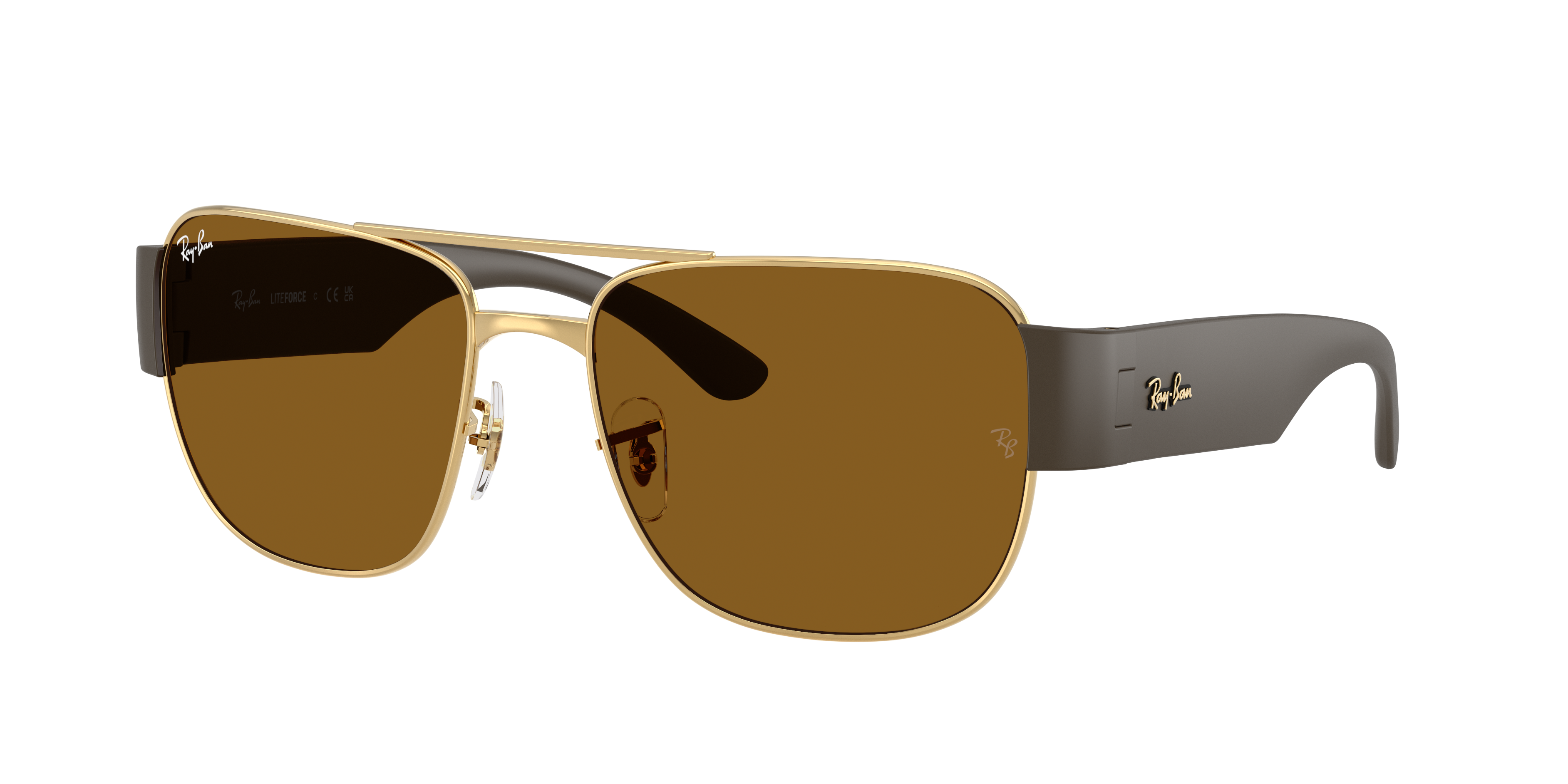 Ray-Ban RB3756 XL (56 - 18) with Brown lenses and Gold frame