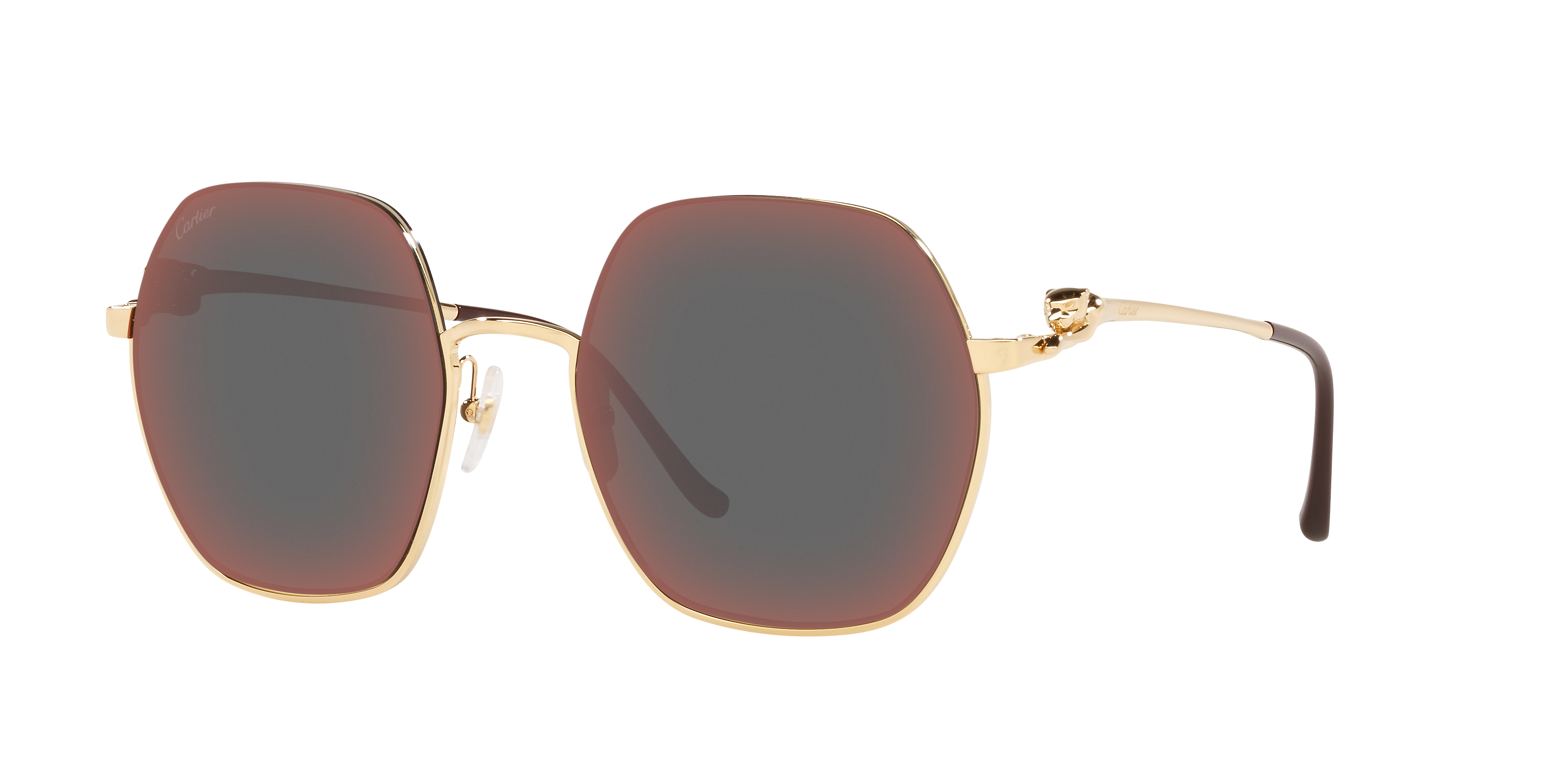Cartier CT0267S XXL (58 - 21) with Red lenses and Gold frame