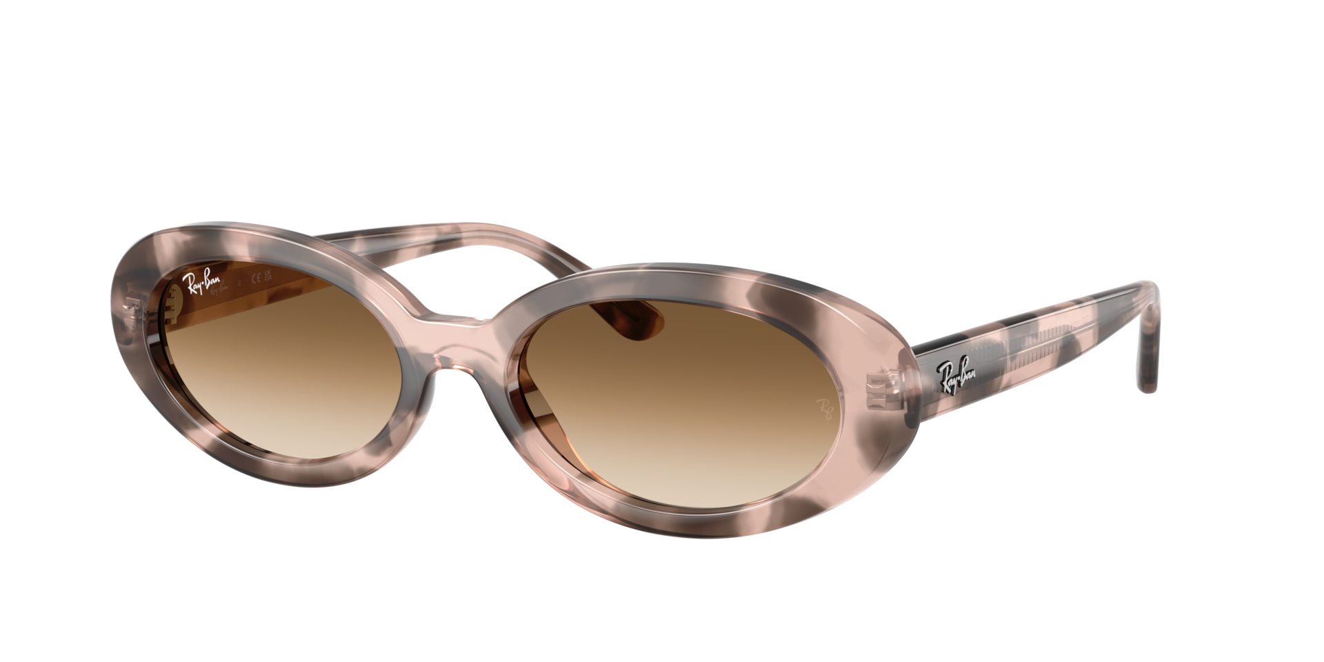 Ray-Ban Woman Sunglass RB2223 -  Frame color: Opal Pink Havana, Lens color: Clear Gradient Brown