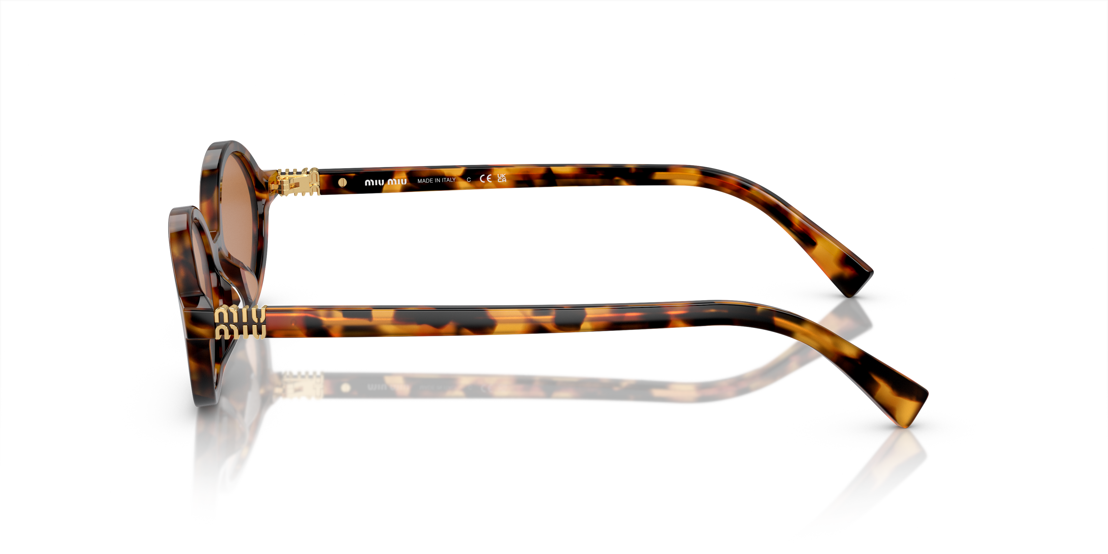 Miu Miu MU 04ZS S (50 - 18) with Brown lenses and Tortoise frame