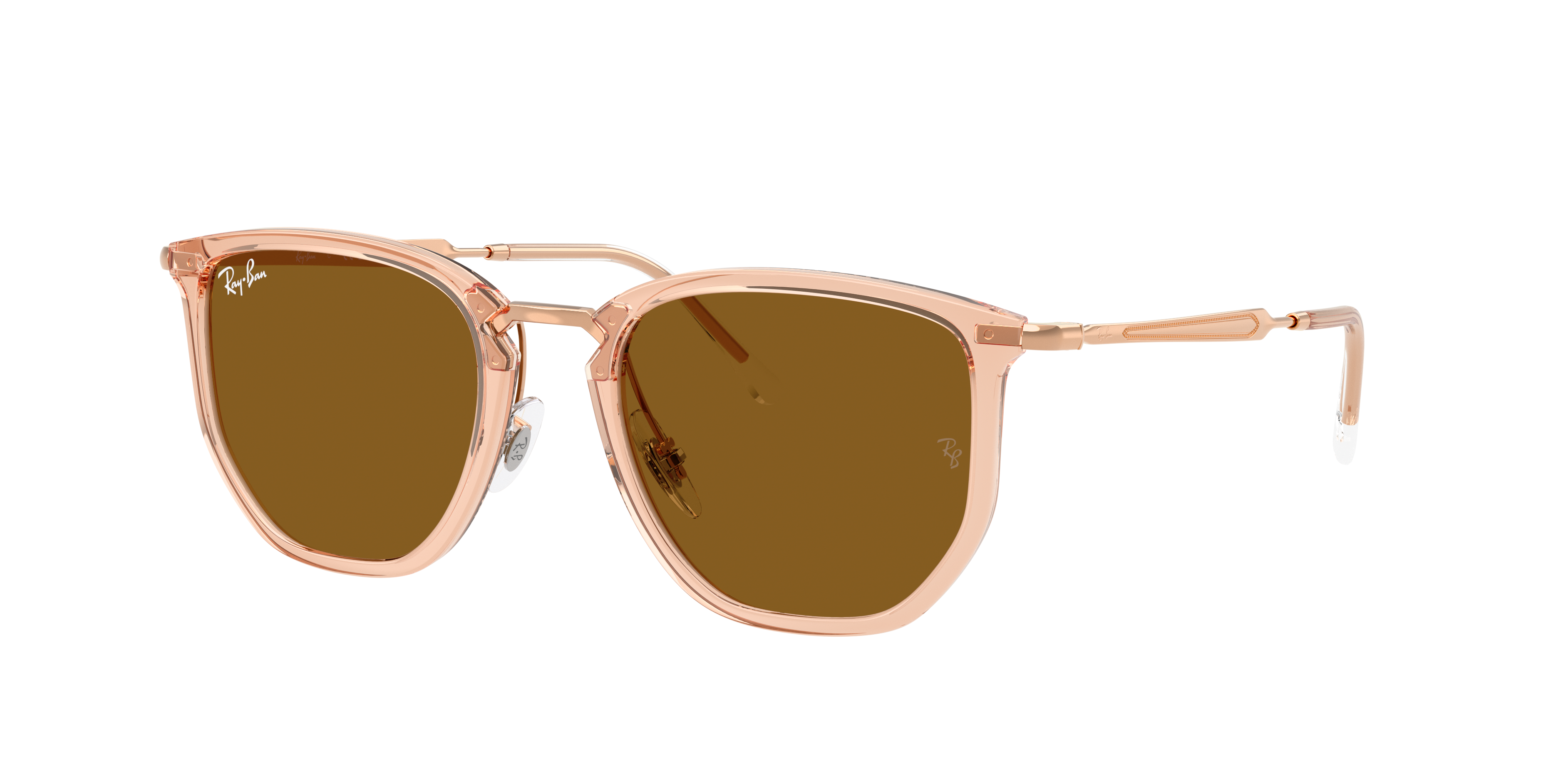 Ray-Ban Unisex Sunglass RB4451 -  Frame color: Transparent Beige, Lens color: Brown