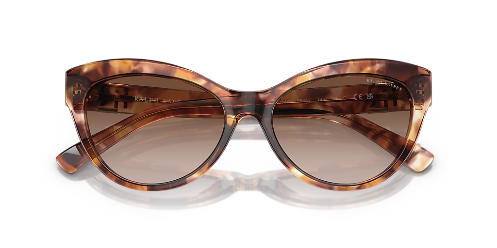 Ralph Lauren tortoise sunglasses metal detail, brown gradient lenses, women’s Ralph Lauren RA5203 Brown , Pink , Tortoise main image 3