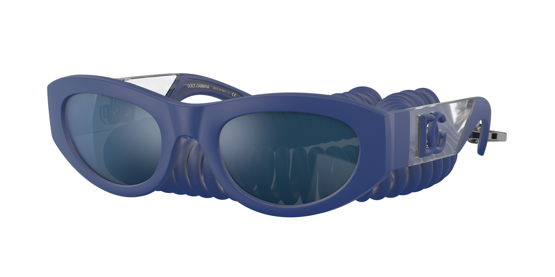 Dolce&Gabbana Man Sunglass DG6174 - Frame color: Blue Rubber, Lens color: Blue Mirror Blue