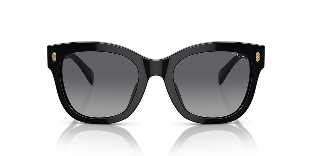 RALPH RA5301U Shiny Black - Woman Sunglasses, Gradient Polarized Grey Lens