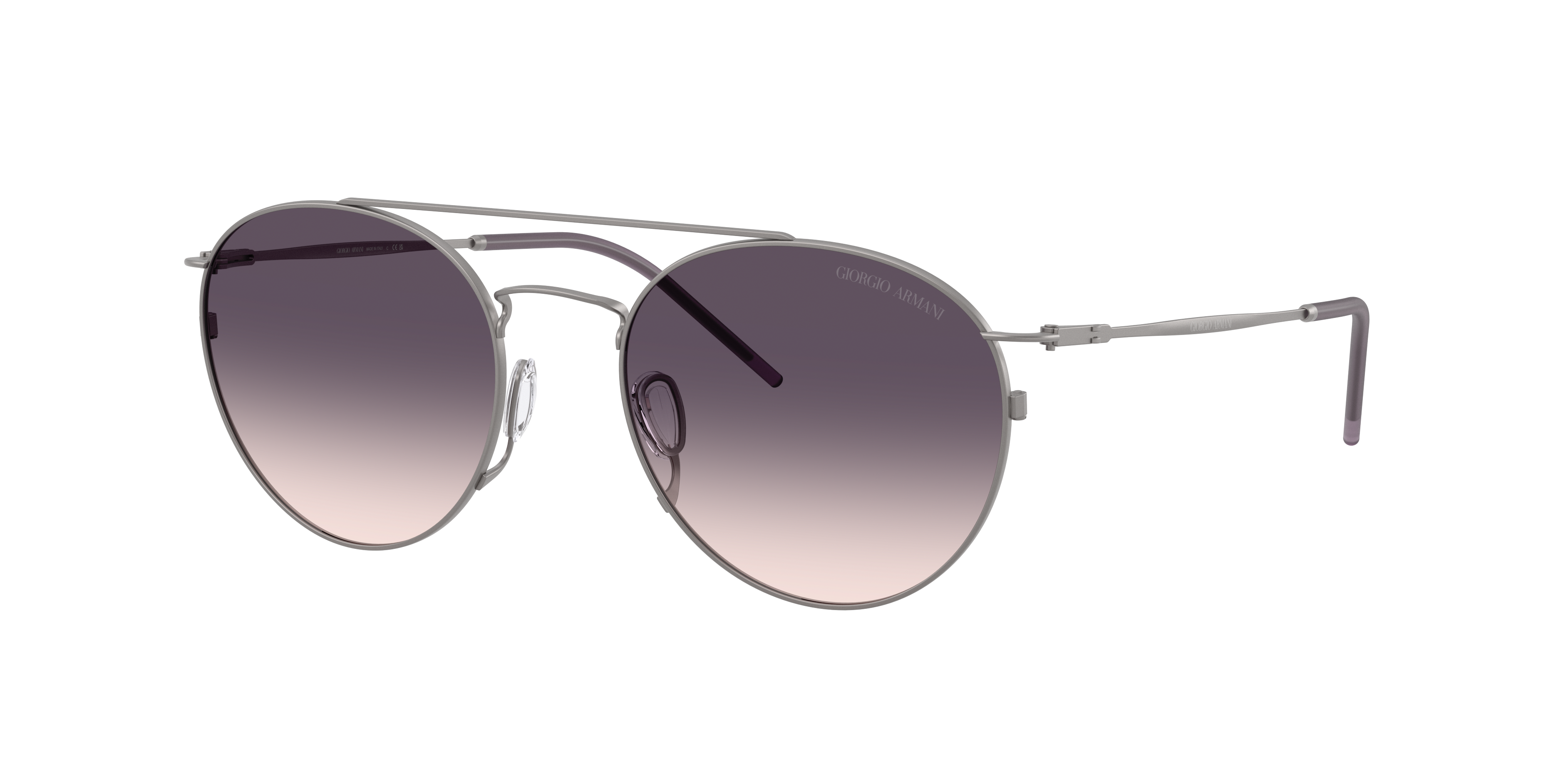 Giorgio Armani Man Sunglass AR6183 -  Frame color: Matte Gunmetal, Lens color: Pink Gradient Dark Violet