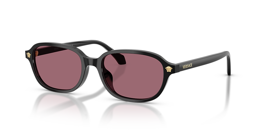 Versace VE4514D M (53 - 17) com Lentes Violeta e Armação Preto