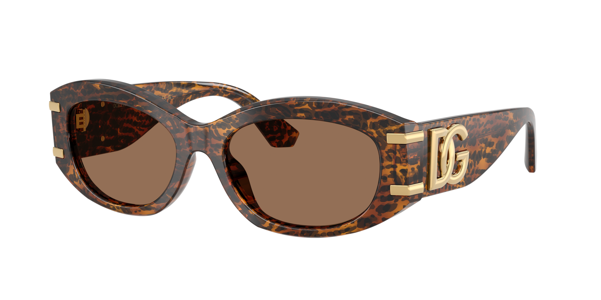 Dolce&Gabbana Woman Sunglass DG4502 -  Frame color: Leo Transparent, Lens color: Dark Brown