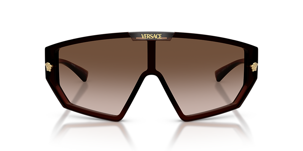 VERSACE VE4461 Transparent Brown - Men Luxury Sunglasses, Brown Gradient Lens