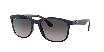 Ray-Ban RB4374 56 Grey Gradient Polar & Blue On Brown Polarized 
