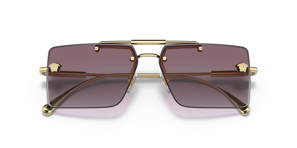 Versace VE2245 L (60 - 13) with Violet lenses and Gold frame  display picture 1