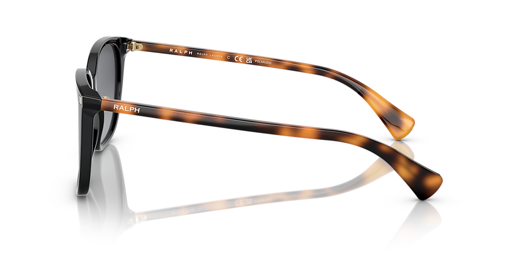 RALPH RA5293 VVCV Shiny Black - Woman Sunglasses, Polar Gradient Brown Lens