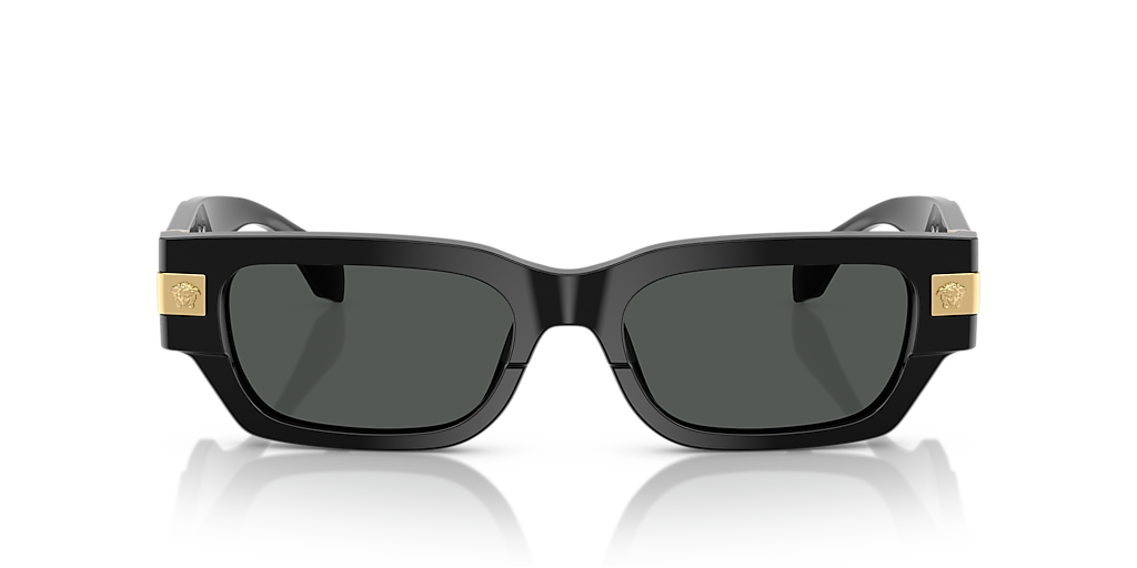 VERSACE VE4465F Black - Men Luxury Sunglasses, Dark Grey Lens
