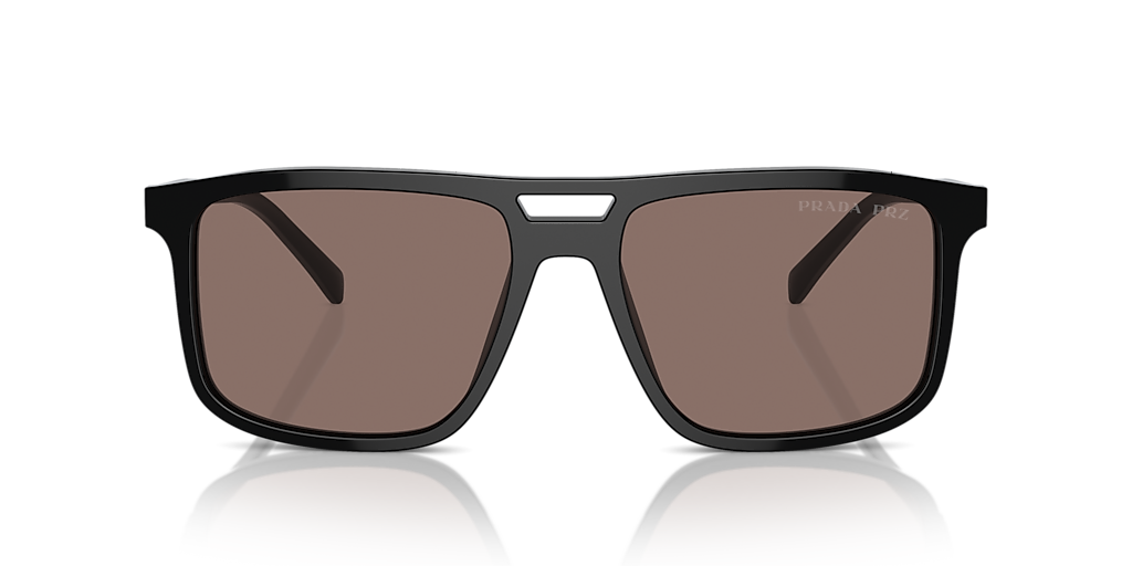 PRADA PR A22S Black - Men Luxury Sunglasses, Polar Brown Lens