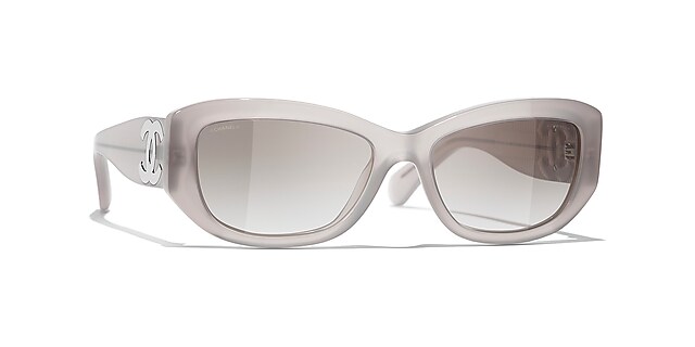 Chanel Rectangle Sunglasses CH5493 55 Braun & Schwarz Sunglasses 