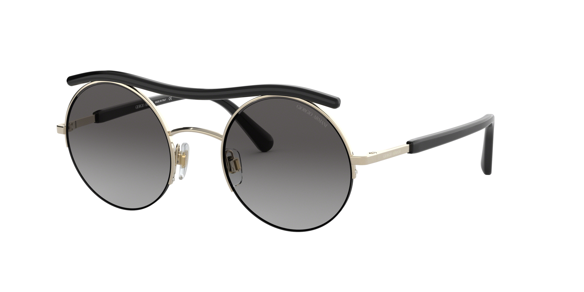 Giorgio Armani Woman Sunglass AR6082 - Frame color: Pale Gold, Lens color: Grey Gradient
