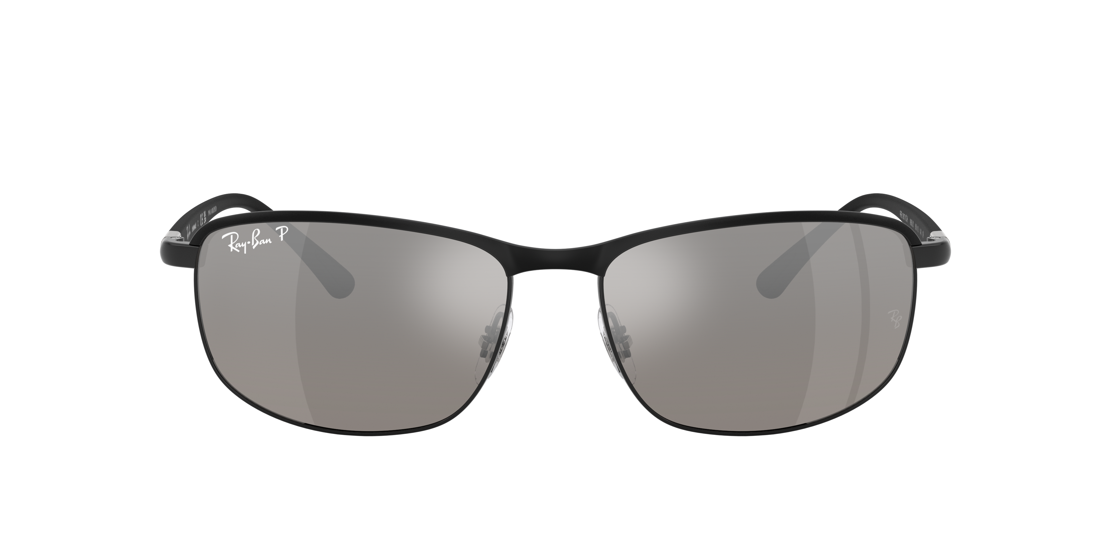 Ray Ban Rb3671ch Chromance Sunglasses Black Frame Silver Lenses Polarized 60-16 In Gray