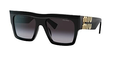Miu Miu MU 10WS 55 Grey Gradient & Black Sunglasses | Sunglass Hut USA