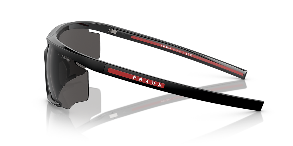PRADA LINEA ROSSA PS 07YS Black Rubber - Men Sunglasses, Dark Grey Lens