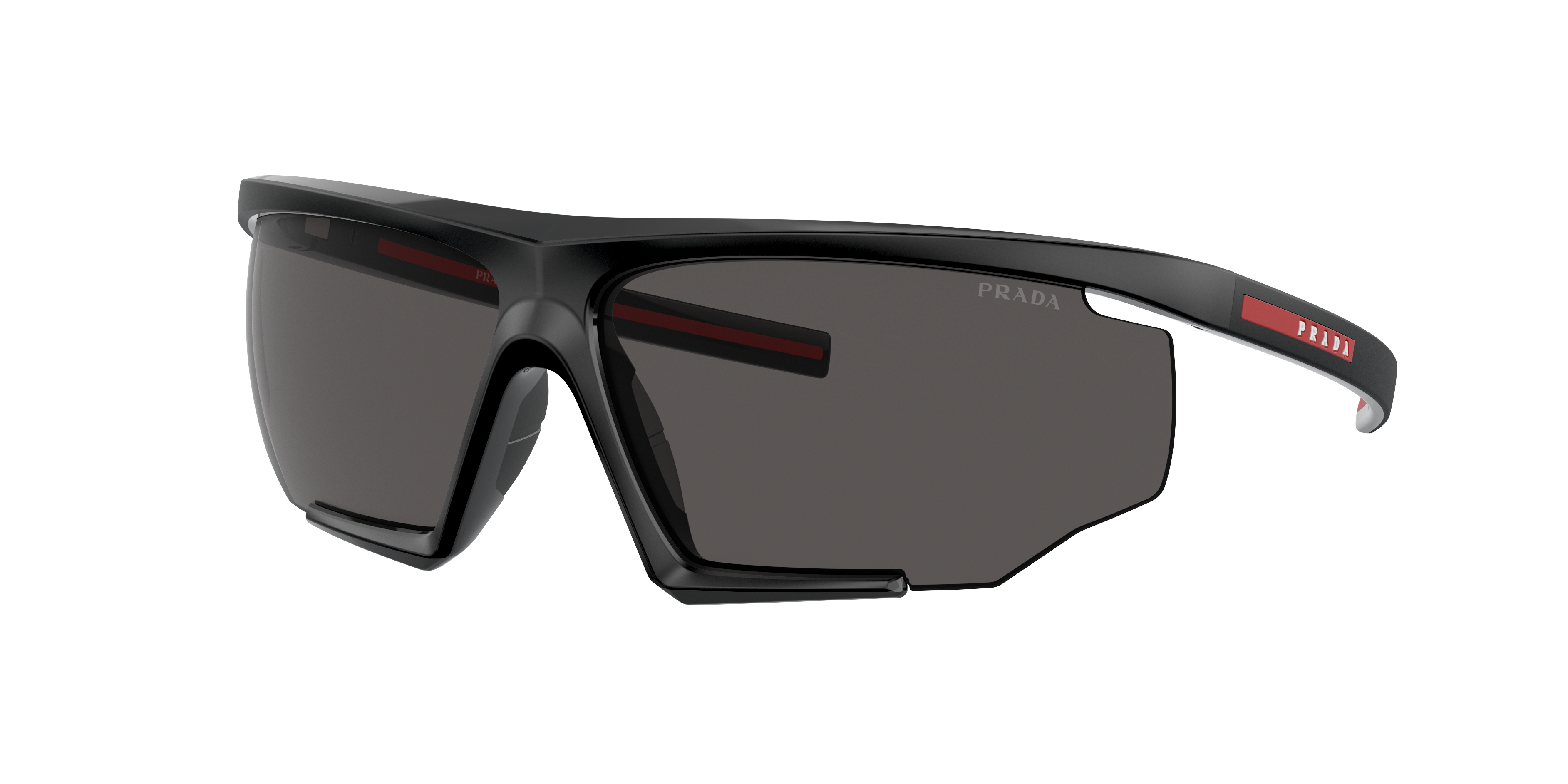 Prada Linea Rossa Man Sunglass PS 07YS -  Frame color: Black Rubber, Lens color: Dark Grey