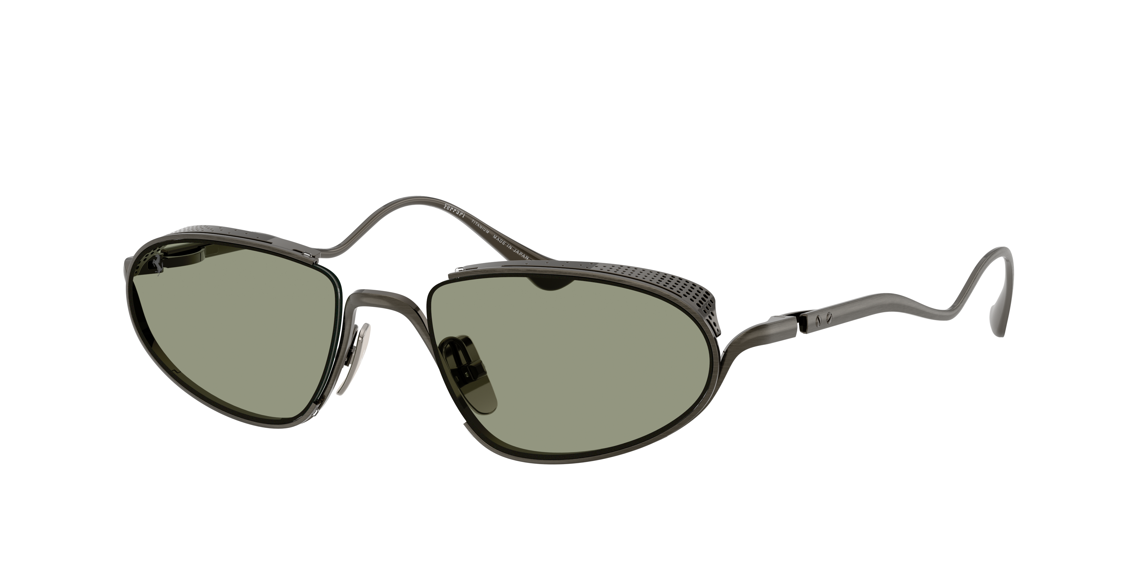 Ferrari Unisex Sunglass FH1022T -  Frame color: Gunmetal, Lens color: Green