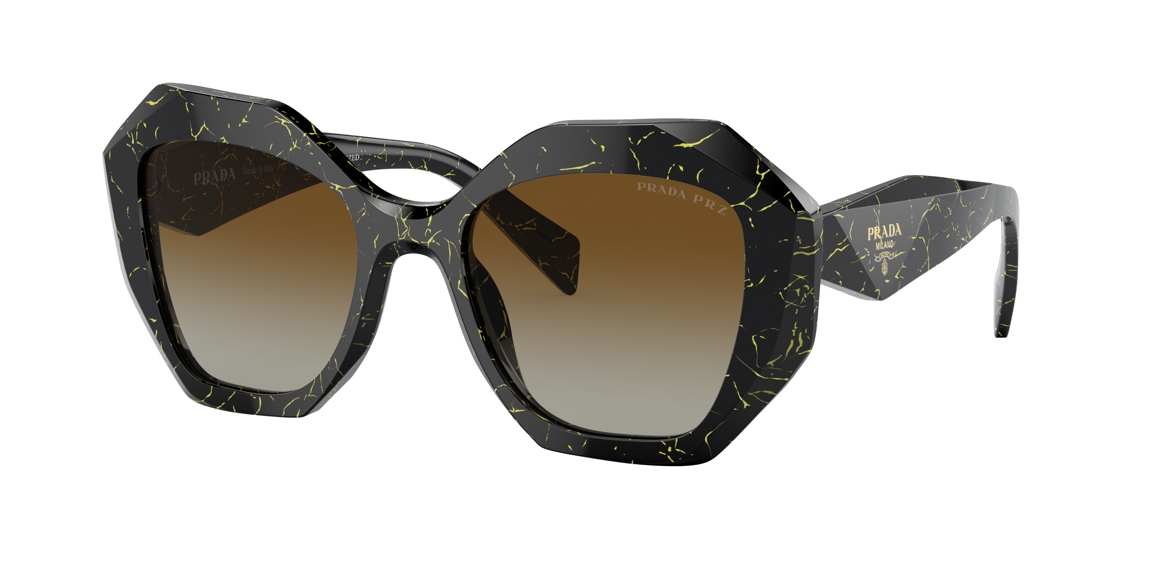 Prada PR 16WSF M (53 - 18) with Brown lenses and Black frame