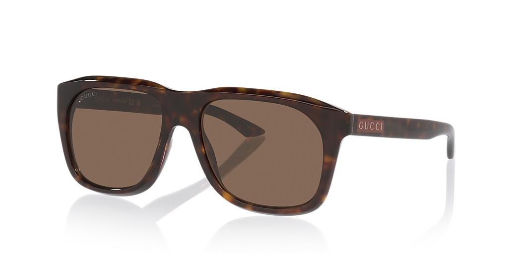 小物 GUCCI Sunglasses Brown Clear Frame Logo Gucci GG1854S M (51 - 23) with Brown lenses and Gold frame
