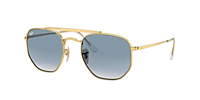 Ray-Ban RB3648 Marshal L (54 - 21) with Blue lenses and Gold  display picture 3