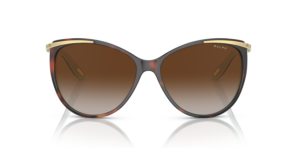 RALPH RA5150 Havana On Acquamarine - Women Sunglasses, Gradient Brown Lens