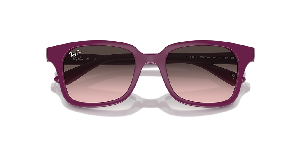 Ray-Ban RB9071S Kids L (48 - 18) with Pink lenses and Violet frame