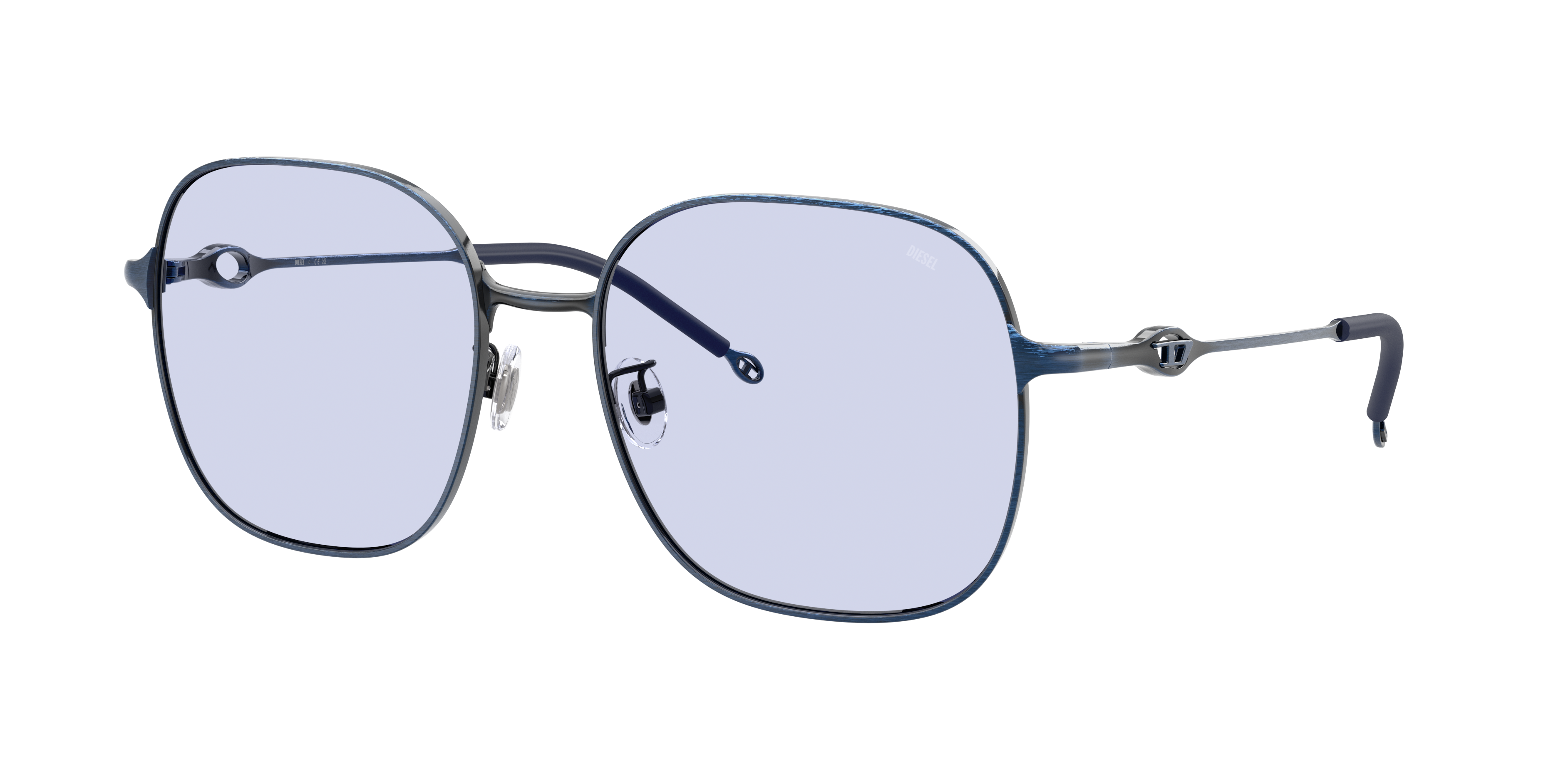 Diesel Woman Sunglass DL1010D -  Frame color: Brushed Antique Blue, Lens color: Light Blue