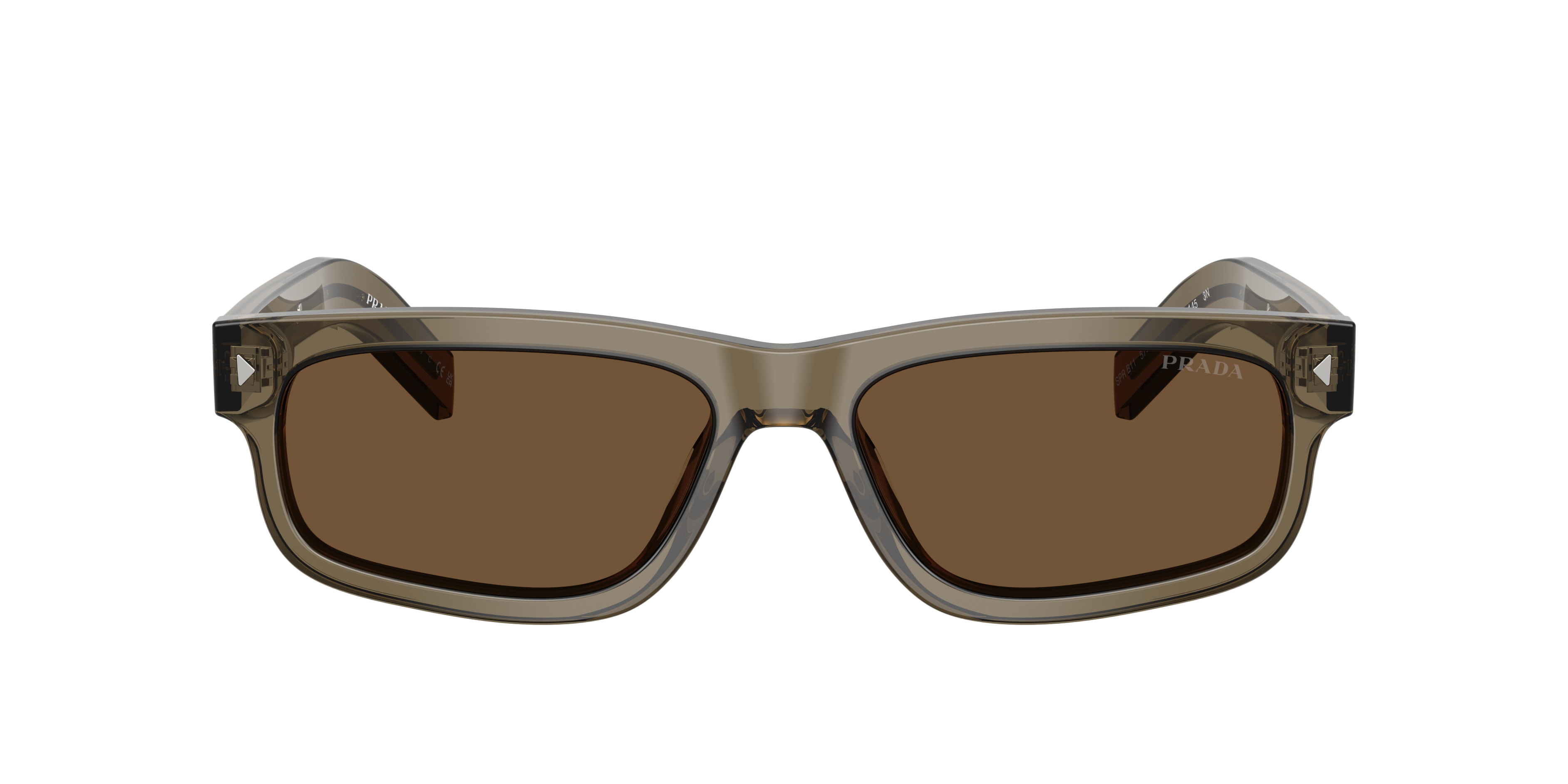 Prada Man Sunglass Pr B11s In Dark Brown